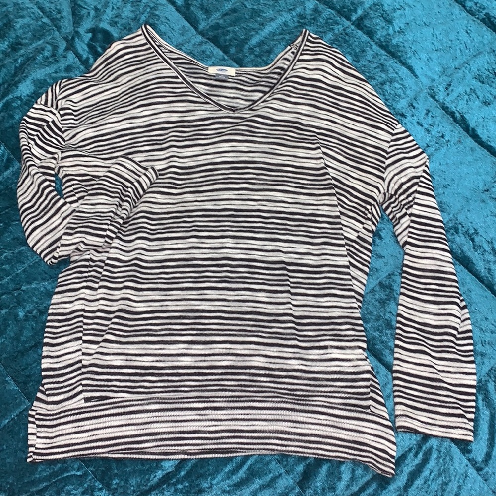Black and white striped long sleeve